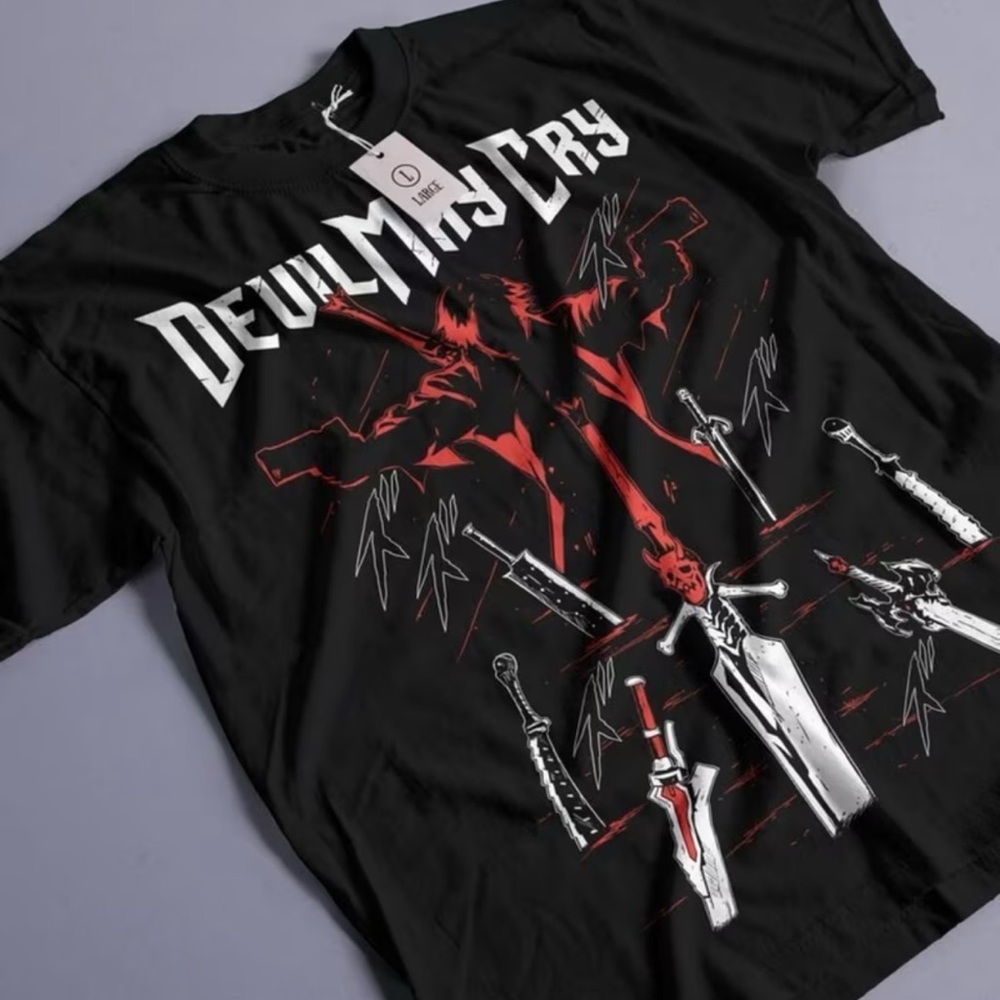 Anime Devil May Cry Manga Fashion Shirt Tshirt NEW LRG Mens Games Toys Fantasy